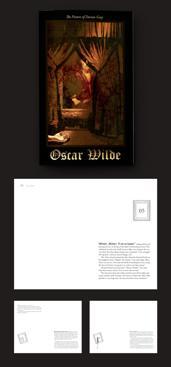 The Picture of Dorian Gray; book design, interior and cover